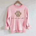 Long Sleeve top with paw and Mama word printed
