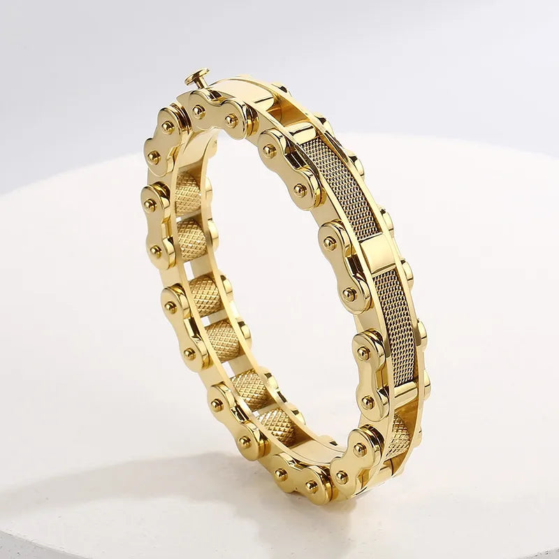 Vintage Style Men Bracelet- 18K Gold Plated