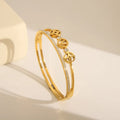 Elegant Bracelet with stones- 18K Real Gold Plated