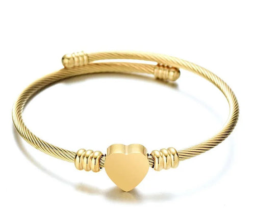 Bracelet with Heart in 18k Gold plated